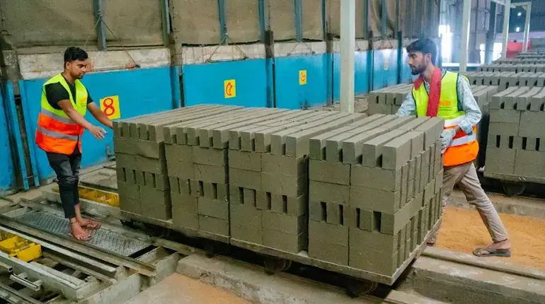 Eco-friendly fly ash bricks used in sustainable construction