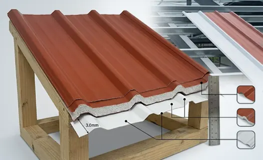 Three-layer industrial uPVC roof sheet